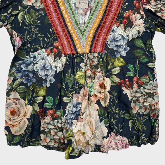 Anthropologie BL-NK Stephanie Long Sleeve Floral Top Blouse Women's Size XS - Picture 5 of 14